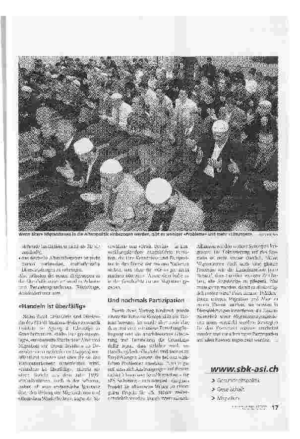Vorschauseite 3: Alter und Migration. Zauberwort Partizipation