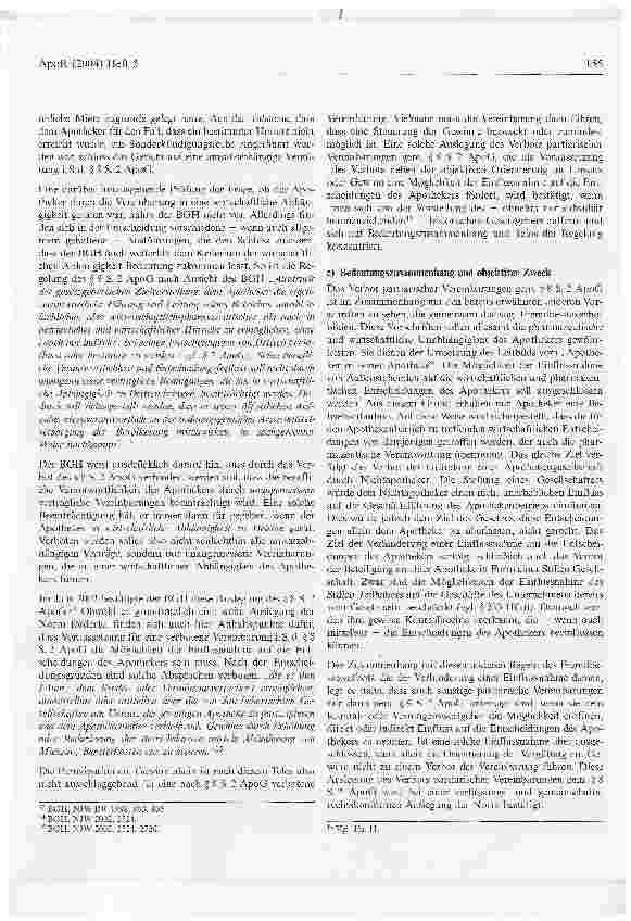 Vorschauseite 3: Das apothekenrechtliche Fremdbesitzverbot auf dem Prüfstand von Verfassungsund Gemeinschaftsrecht