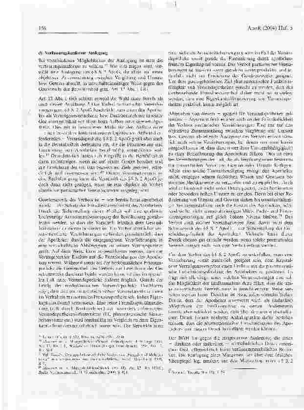 Vorschauseite 4: Das apothekenrechtliche Fremdbesitzverbot auf dem Prüfstand von Verfassungsund Gemeinschaftsrecht