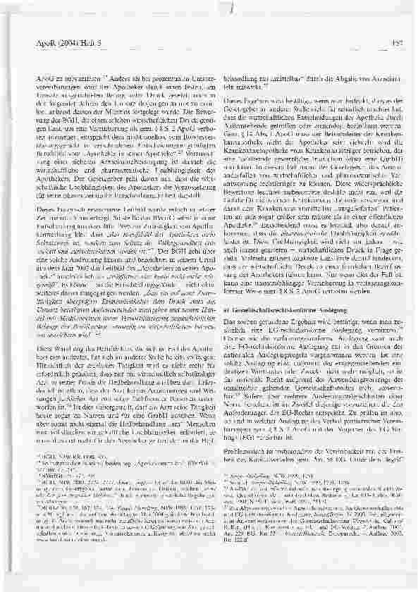 Vorschauseite 5: Das apothekenrechtliche Fremdbesitzverbot auf dem Prüfstand von Verfassungsund Gemeinschaftsrecht