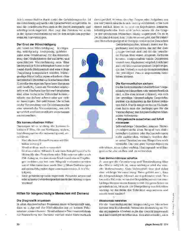 Vorschauseite 3: Hörgeschädigte Menschen mit Demenz