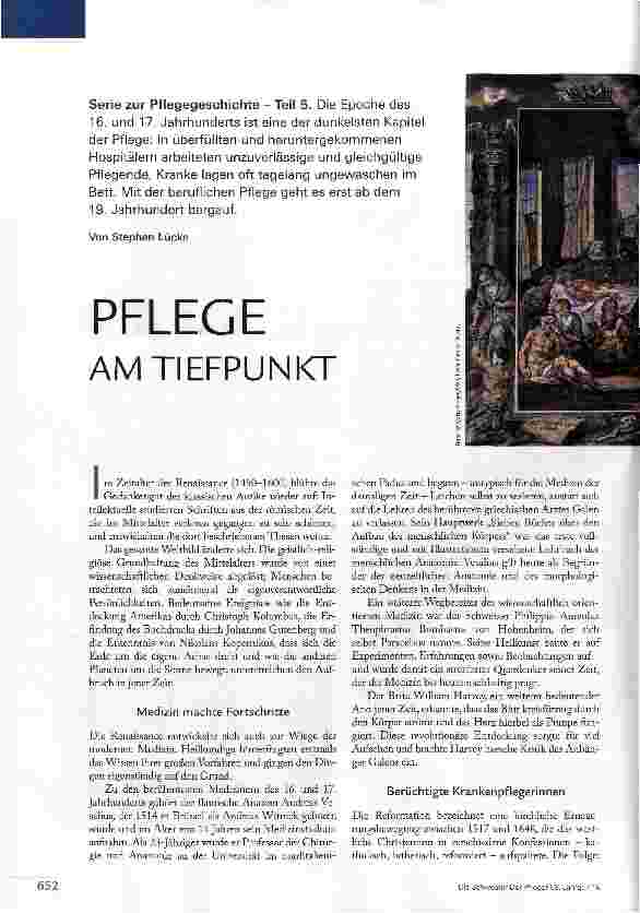 Vorschauseite 1: PFLEGE AM TIEFPUNKT