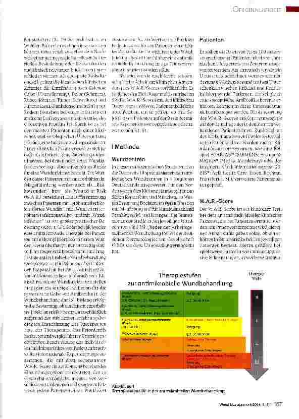 Vorschauseite 2: Einstufung von Risikowunden (WAR-Score) bei Patienten mit chronischem Ulcus cruris: Ergebnisse einer multizentrischen Studie