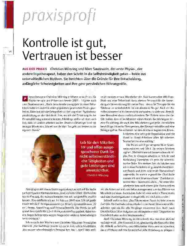 Vorschauseite 1: Kontrolle ist gut, Vertrauen ist besser