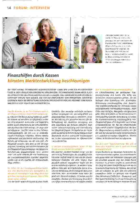 Vorschauseite 1: Finanzhilfen durch Kassen könnten Marktentwicklung beschleunigen