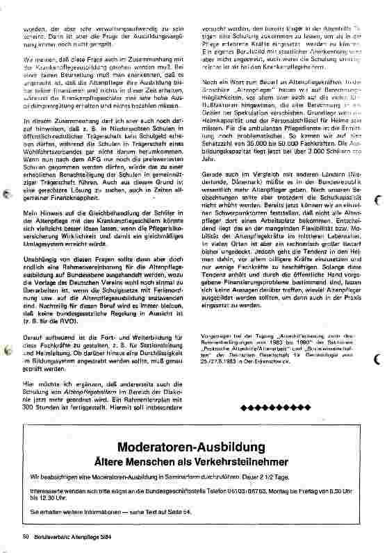 Vorschauseite 3: Altenhilfeplanung von 1983-1990