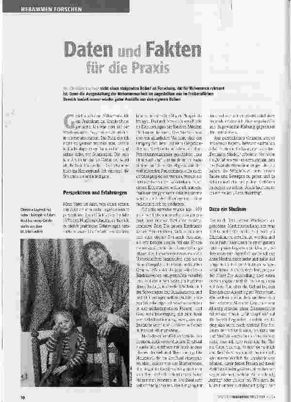 Vorschauseite 1: Daten und Fakten für die Praxis