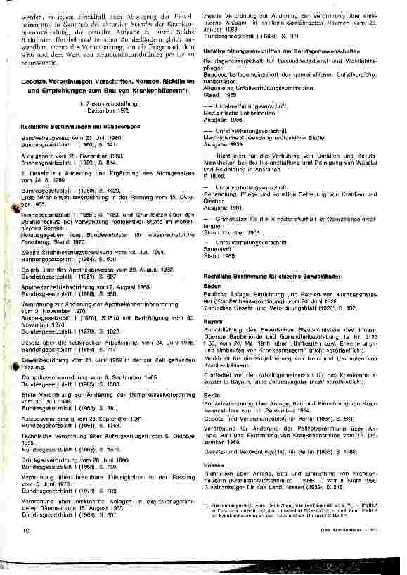 Vorschauseite 3: Brauchen wir Richtlinien und Verordnungen für Planung und Bau von Krankenhäusern