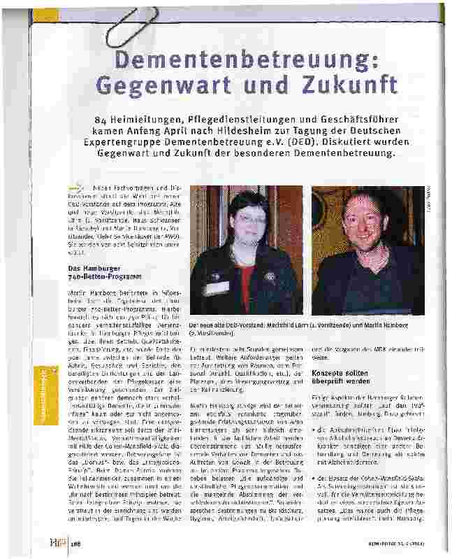 Vorschauseite 1: Dementenbetreuung: Gegenwart und Zukunft