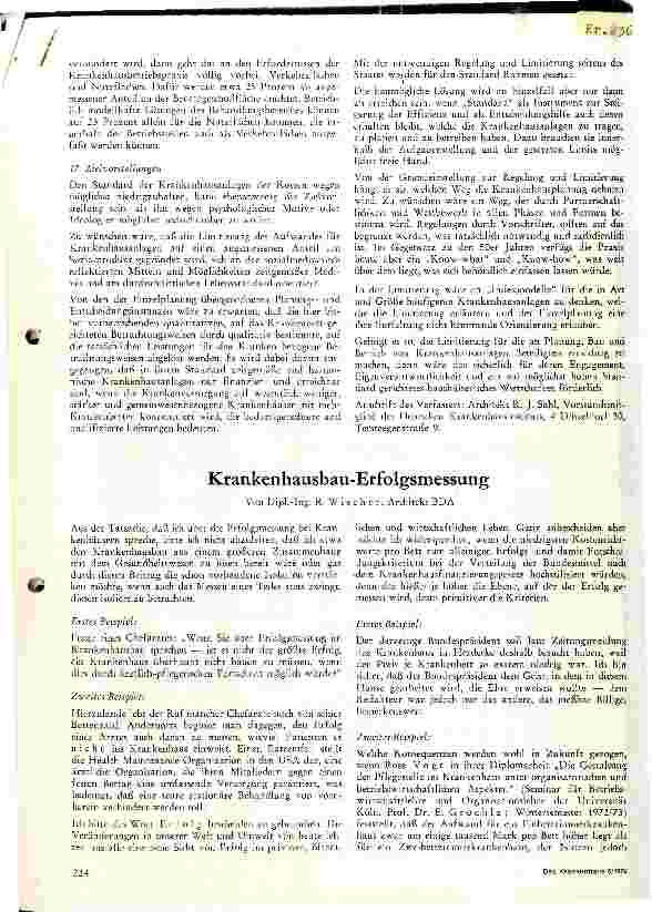 Vorschauseite 1: Krankenhausbau - Erfolgsmessung