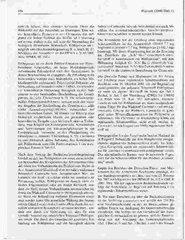 Vorschauseite 2: Ergänzendes Schutzzertifikat (Polifeprosan) für Arzneimittel
