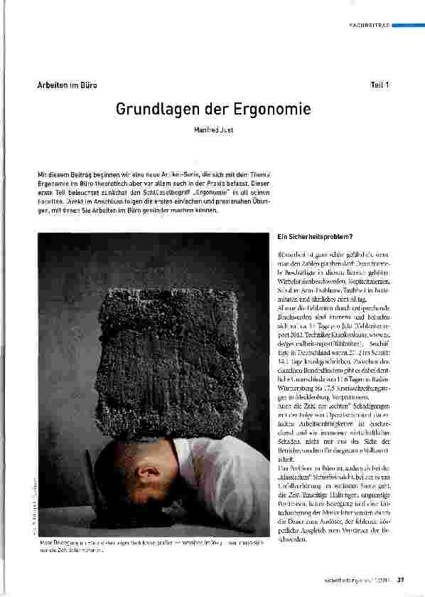 Vorschauseite 1: Grundlagen der Ergonomie
