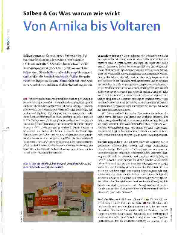 Vorschauseite 1: Salben & Co: Was warum wie wirktVon Arnika bis Voltaren