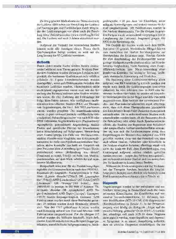 Vorschauseite 2: Diagnostik und Therapieempfehlungen bei Angststörungen
