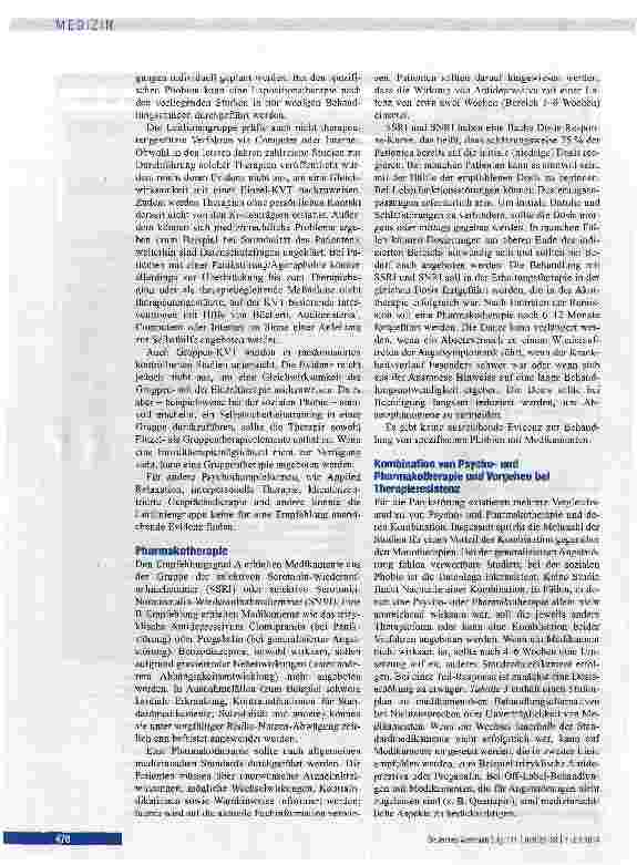 Vorschauseite 6: Diagnostik und Therapieempfehlungen bei Angststörungen