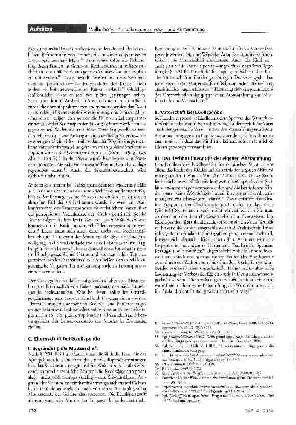 Vorschauseite 6: Die moderne Fortpflanzungsmedizin und das Abstammungsrecht