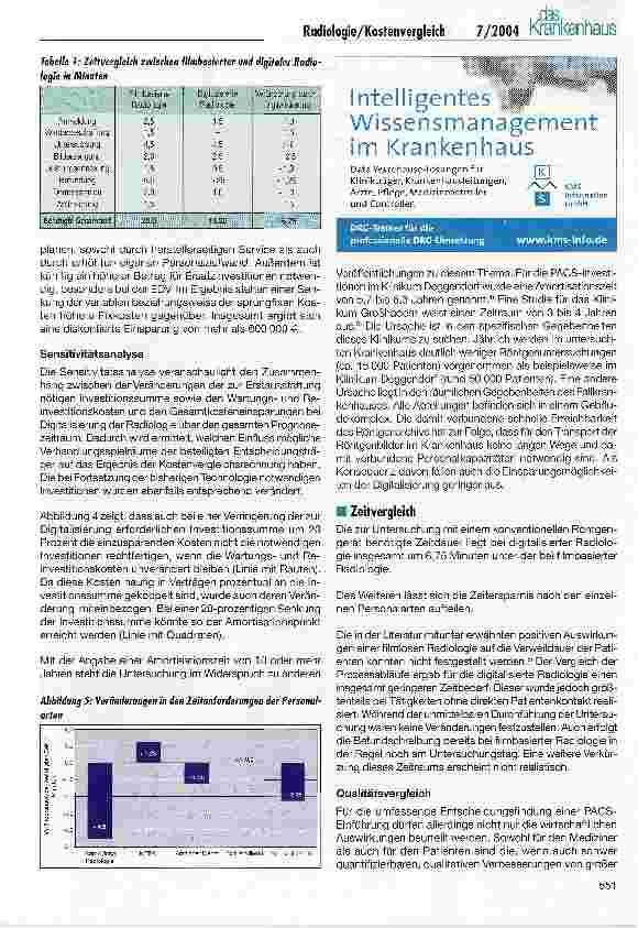Vorschauseite 3: Kostenvergleich zwischen filmbasierter und digitaler RadiologieLohnt sich die Umstellung?