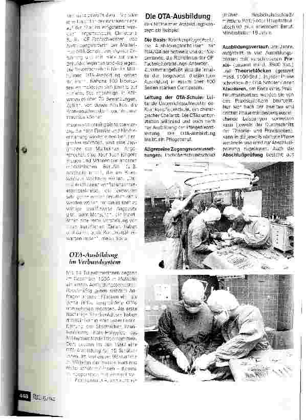 Vorschauseite 3: OTA - schon bewährt, aber auch umstritten Setzt sich die neue Berufsausbildung für OP-Personal durch?