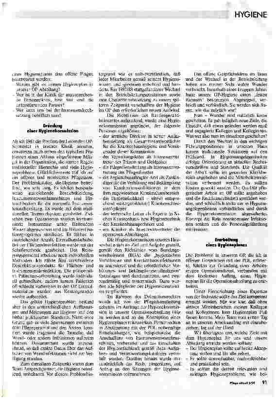 Vorschauseite 2: Sichere Arbeitsweisen durch einen funktionierenden Hygieneplan