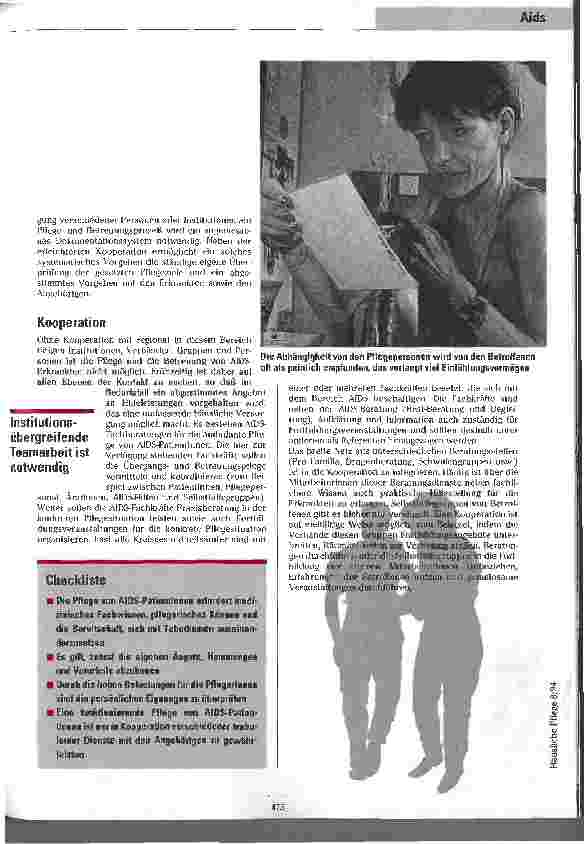 Vorschauseite 6: Heraus aus dem Tabu AIDS - Anforderung an die Häusliche Pflege