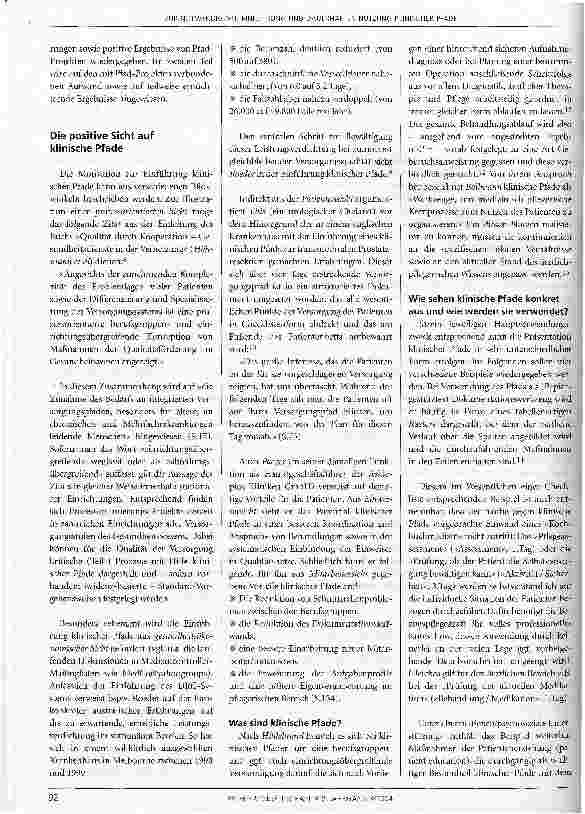 Vorschauseite 2: Zur Notwendigkeit, Einführung und dauerhaften Nutzung klinischer Pfade