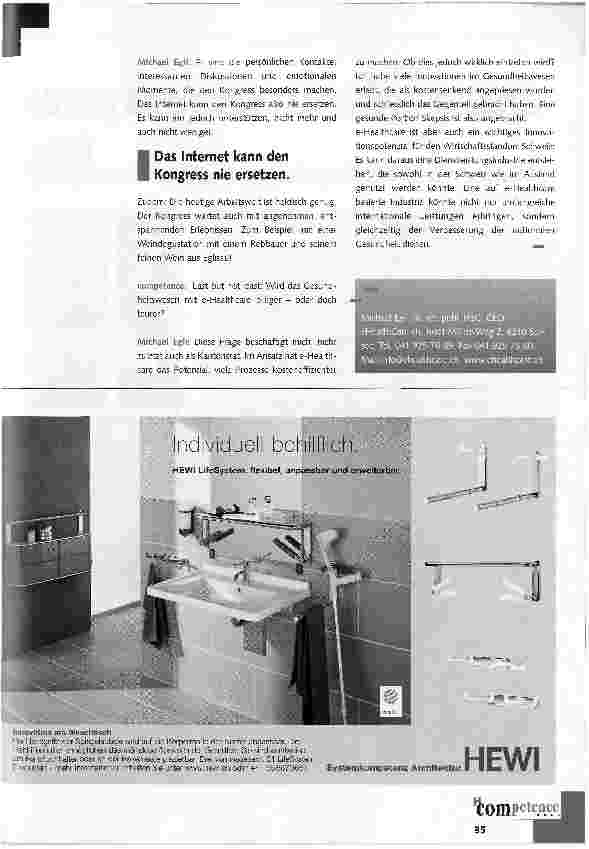 Vorschauseite 3: Das digitale Spital -Kongress eHealthCare. ch 2004
