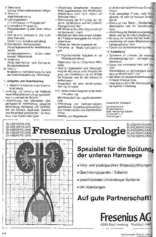 Vorschauseite 2: Stellenbeschreibung und Arbeitsverteilungspläne im Pflege und Funktionsbereich 6. Folge Anästhesie