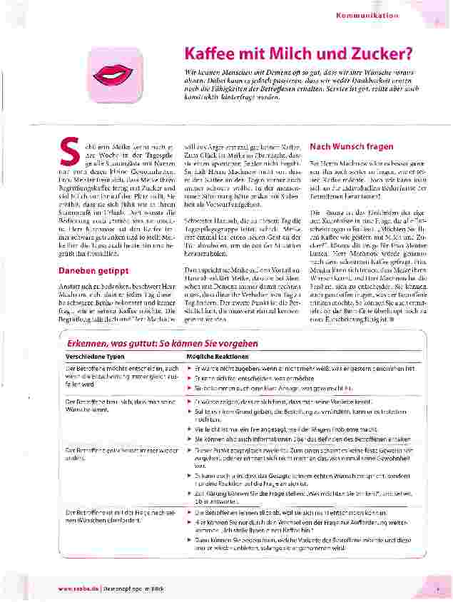Vorschauseite 1: Kaffee mit Milch und Zucker?
