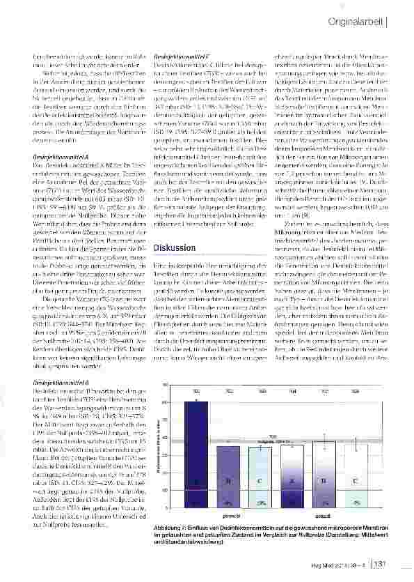 Vorschauseite 6: Einfluss von Desinfektionsmitteln auf die Barrierewirkung von OP-Mänteln und OP-Abdeckmaterialien