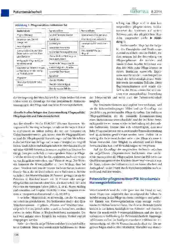 Vorschauseite 3: Pflegesensitive Patientensicherheits (PSI)