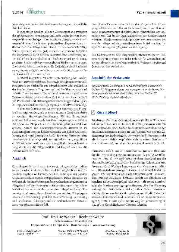 Vorschauseite 4: Pflegesensitive Patientensicherheits (PSI)