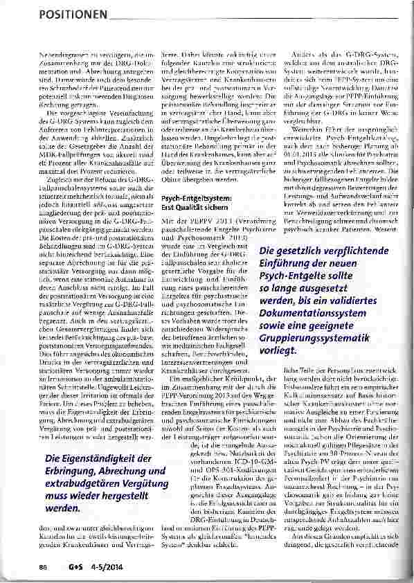 Vorschauseite 4: Positionen der Bundesärztekammer zur Reform der Krankenhausversorgung und -finanzierung