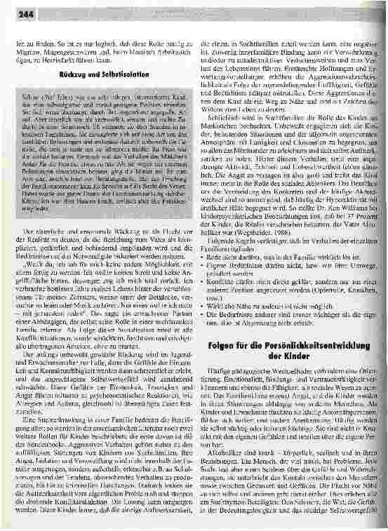 Vorschauseite 3: Alkoholismus - eine Familienkrankheit