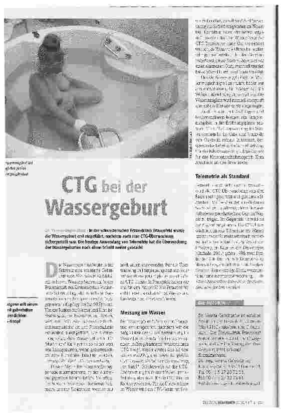 Vorschauseite 1: CTG bei der Wassergeburt