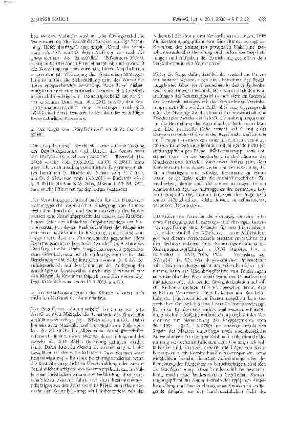 Vorschauseite 3: Bestattungskosten; Krankenhaus, Anspruch gegen Sozialhilfeträger auf Übernahme von Bestattungskosten; Zumutbarkeit der Tragung von Bestattungskosten