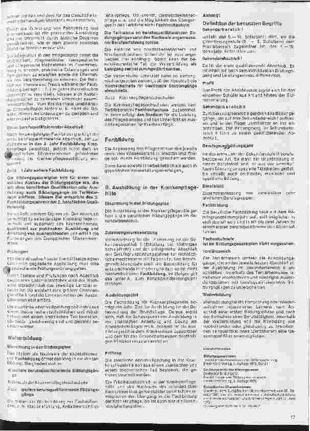 Vorschauseite 2: Die Arbeitsgemeinschaft Deutscher Schwesternverbände nimmt erneut Stellung zur Neuordnung d. Krankenu. Kinderkrankenpflegeausbildung