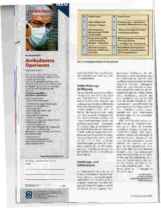 Vorschauseite 5: Vom Rechte-Management zu Rollen-KonzeptenNeues Zusammenspiel von Organisationsentwicklung und EDV
