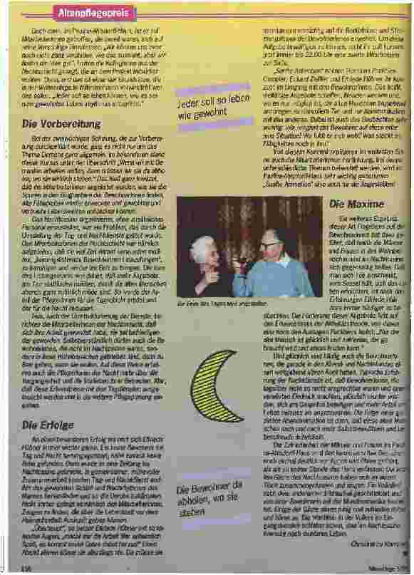 Vorschauseite 4: Keine Jetons, keine Croupiers, aber ... Ein Nachtcasino gewinnt den Altenpflegepreis 94
