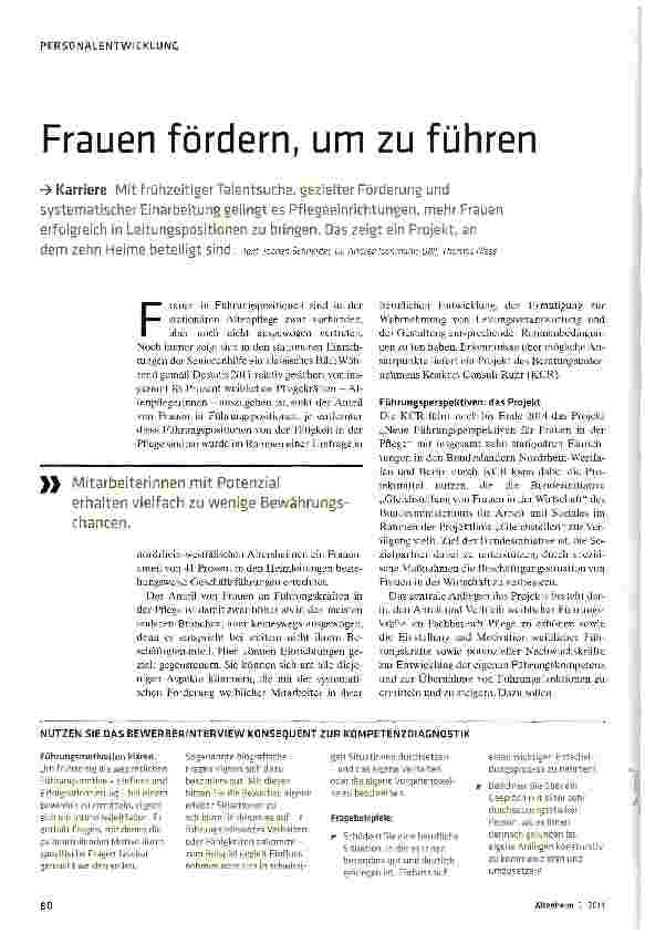 Vorschauseite 1: Frauen fördern, um zu führen