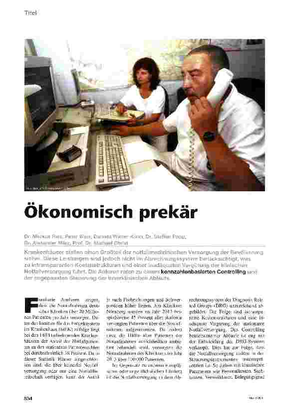 Vorschauseite 1: Ökonomisch prekär