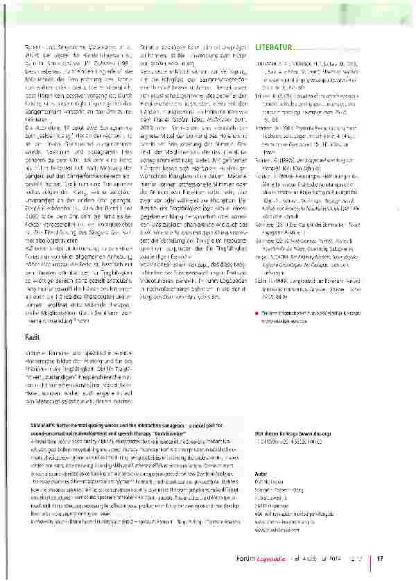 Vorschauseite 6: Stimmliche Tragfähigkeit und das interaktive Sonagramm