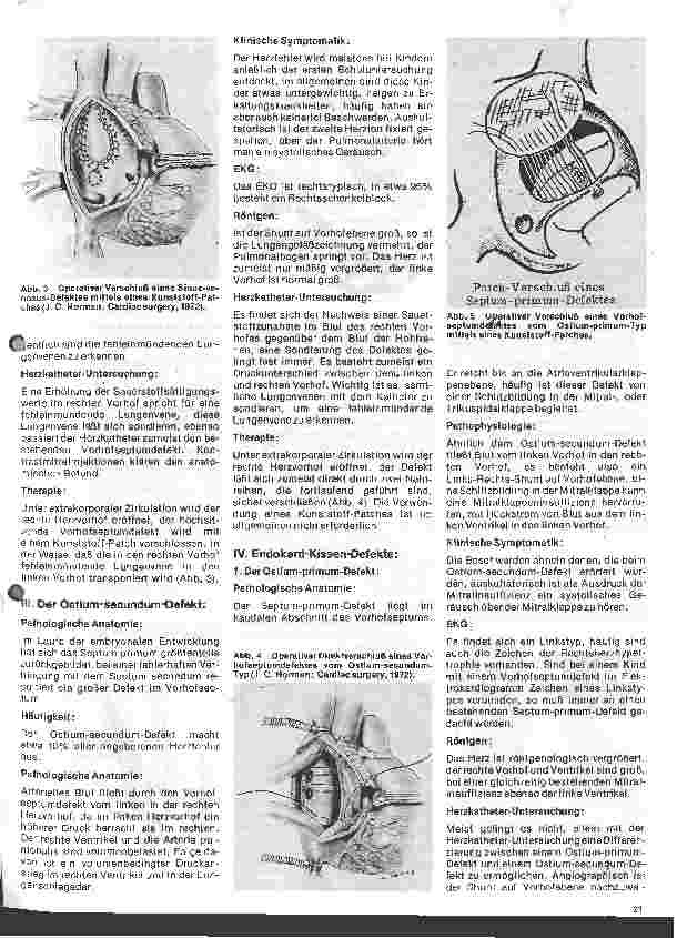 Vorschauseite 2: Das Herz 8. Folge: Angeborene Herzfehler, Klinik u. operative Therapie (I.Teil)