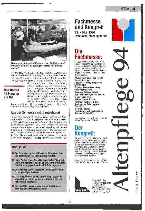 Vorschauseite 2: Mieten statt kaufen Mieteinsatz von Pflegebetten