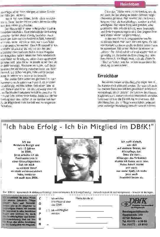 Vorschauseite 4: Der Draht zur Welt Das eigene Telephon ermöglicht Pflegebedürftigen, ihr Leben selbst in die Hand zu nehmen