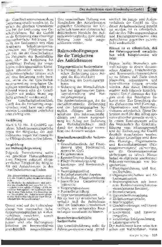 Vorschauseite 4: Der Aufsichtsrat einer Krankenhaus GmbH