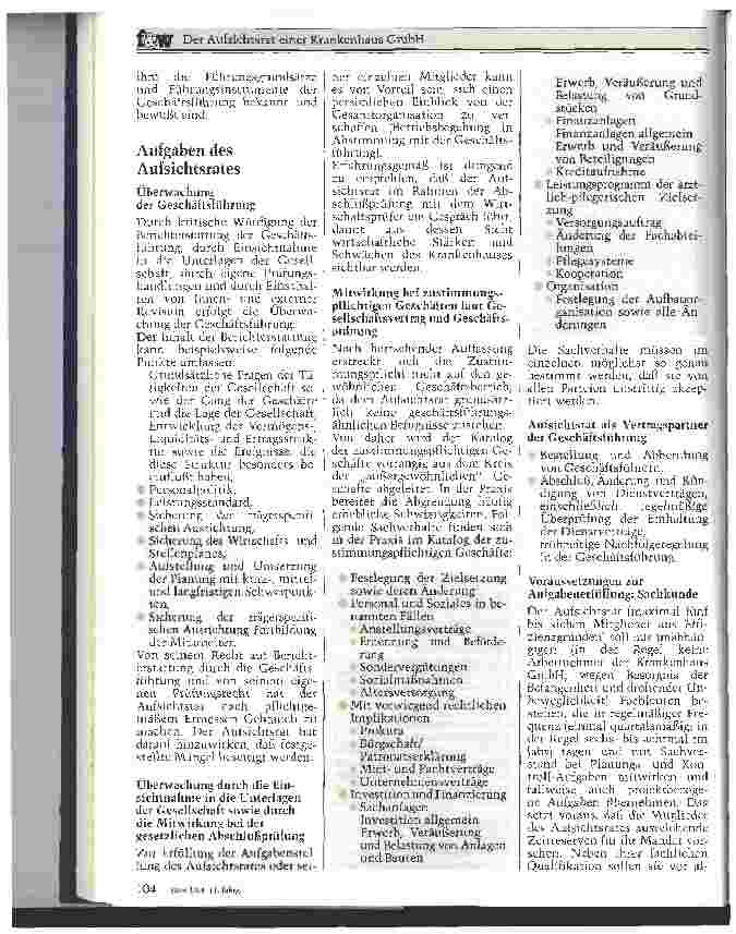 Vorschauseite 5: Der Aufsichtsrat einer Krankenhaus GmbH