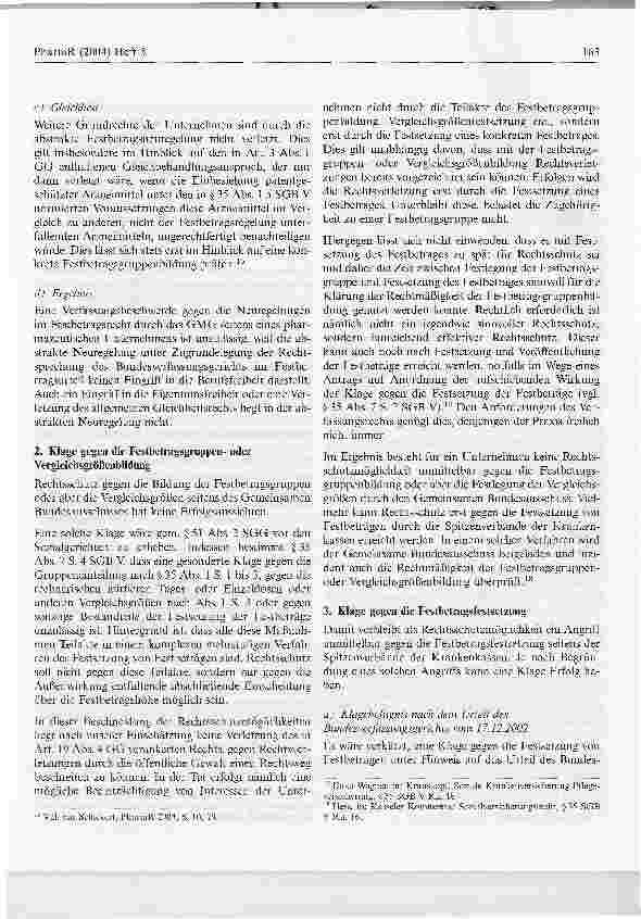 Vorschauseite 3: Rechtsschutz gegen Festbetragsgruppenund Vergleichsgrößenbildung