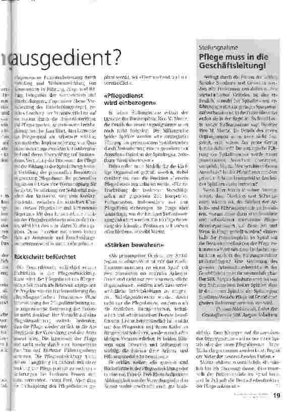 Vorschauseite 2: Hat die Pflegedienstleitung ausgedient?