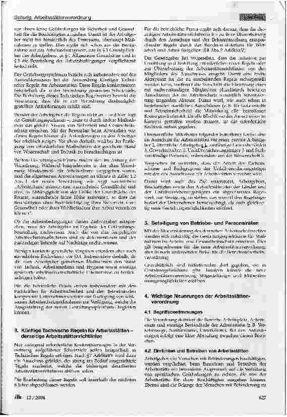 Vorschauseite 2: Novellierte Arbeitsstättenverordnung in Kraft - zuviel Spielraum?