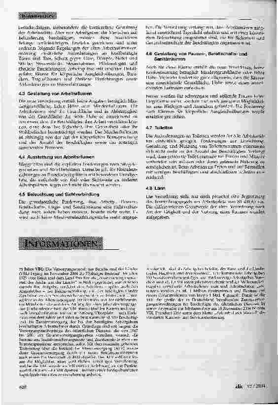 Vorschauseite 3: Novellierte Arbeitsstättenverordnung in Kraft - zuviel Spielraum?
